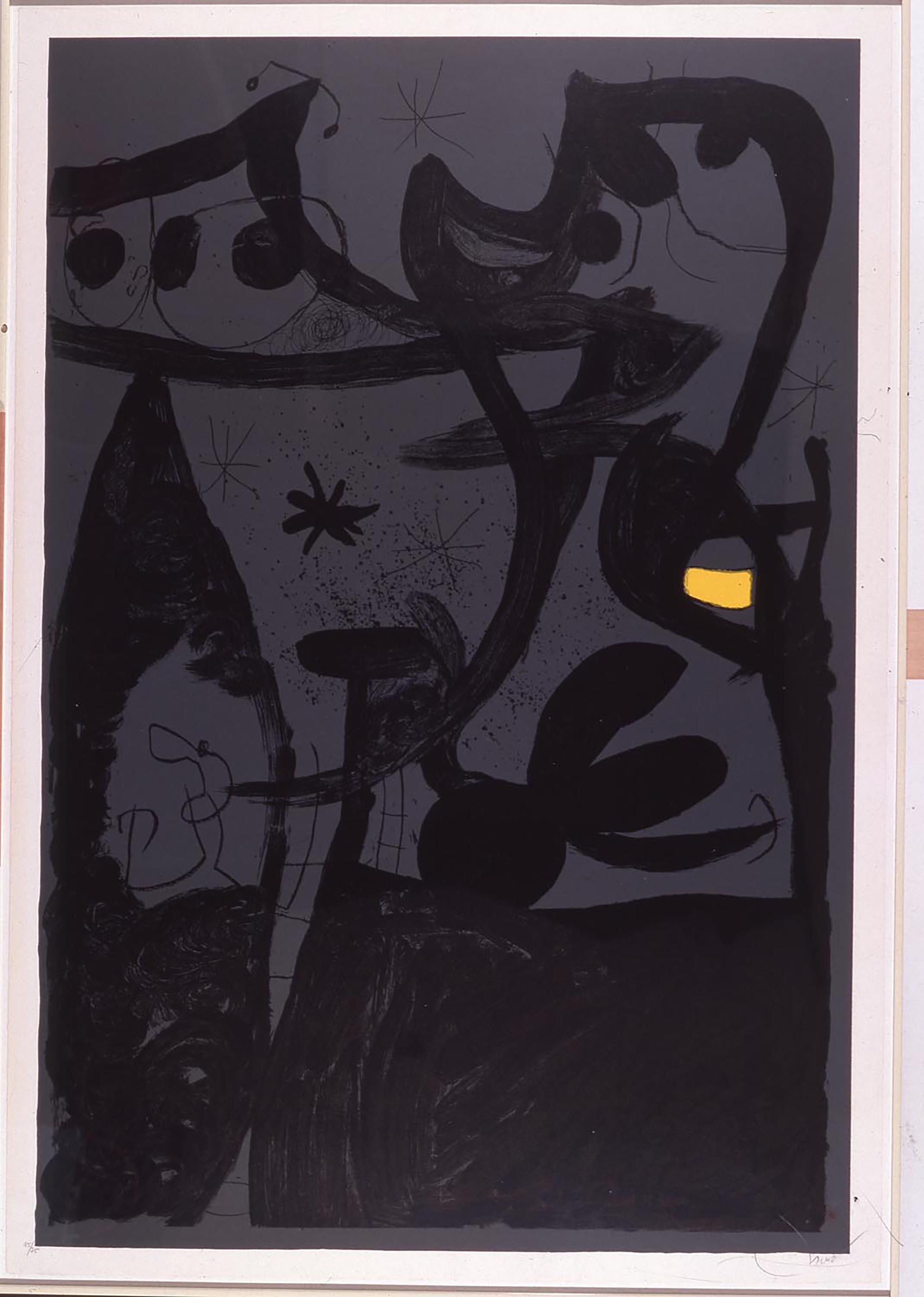 Joan Miru00f3, Du00e9filu00e9 de mannequins sur la lune, 1969